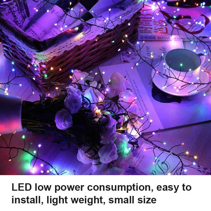 Luce decorativa LED USB in filo di rame 🎄💐🔋 Il filo di rame flessibile si piega in ogni forma, otto effetti luminosi, basso consumo, installabile ovunque per creare ambienti con atmosfera cinematografica nelle serate tranquille.