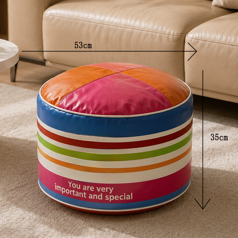 Pouf contenitore 2 in 1 in ecopelle, multifunzione per arredamento personale 🪑Comodo poggiapiedi|🧹Superficie lavabile|🎨Stile boho unico. 🪑Funge da seduta leggera per relax personale in camera. 🧹La finitura in ecopelle si pulisce rapidamente senza sforzo.