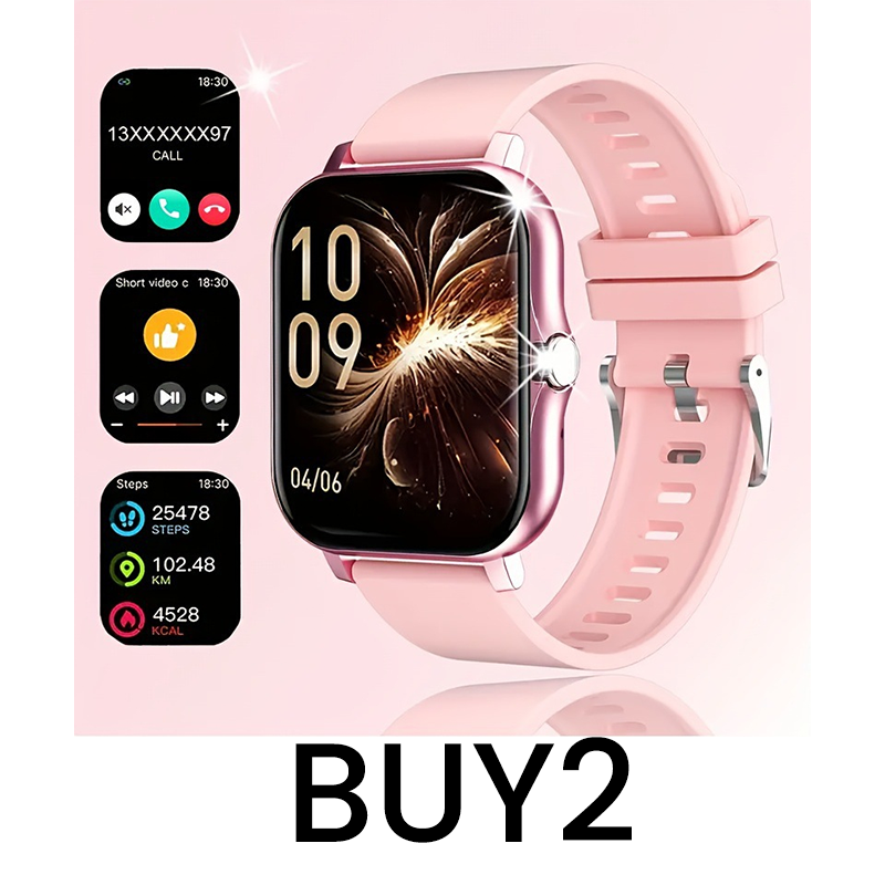⌚Montre connectée multifonction pour hommes / femmes, avec moniteur de pas / d'activité, podomètre, montre connectée pour répondre / passer des appels, Compatible Android iOS, idée cadeau pour lui / elle