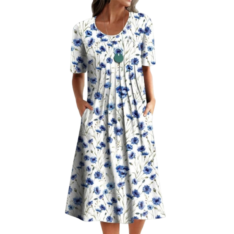 📢🌹 OFFERTA LAMPO -40%! Abito da donna casual con stampa floreale – Leggero, comodo, lavabile in lavatrice, 4 fantasie, taglie dalla S alla 3XL ✨