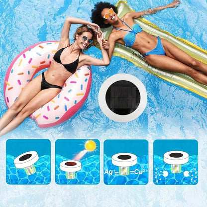 🏊‍♀️ SCONTO DEL 50% ORA! 💧 MAI PIÙ CLORO AGGRESSIVO! Ionizzatore solare per piscina | Sanificatore a ioni di rame e argento alimentato a energia solare, riduce il cloro fino all'85%, inibisce alghe e batteri