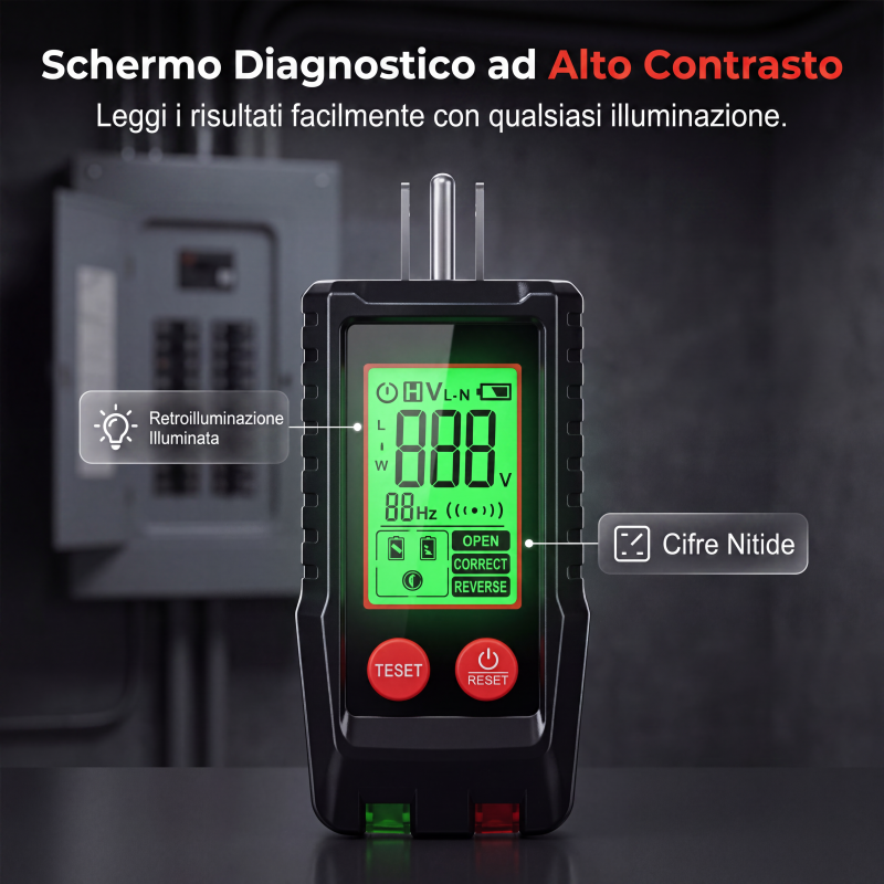🔌 60% DI SCONTO! ⚡ Cercacircuiti Digitale & Tester per Prese – Trova fusibili e testa le prese in secondi – Sicuro e preciso per il fai-da-te 🛠️