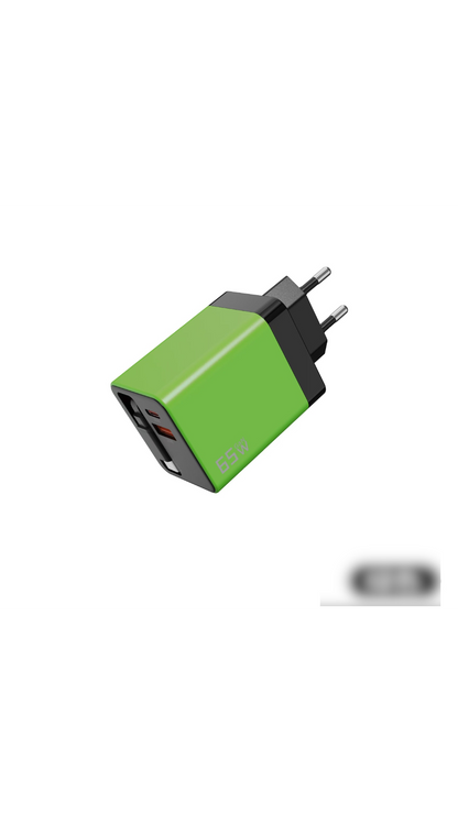 ✨⚡ Caricabatterie GaN 3 in 1, caricabatterie rapido da 65 W per smartphone con cavo Type-C e 2 porte USB