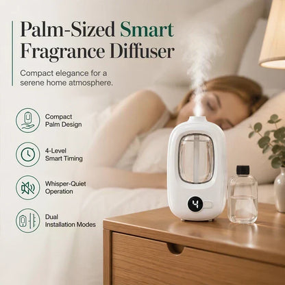 Diffusore Intelligente Aromaterapia 💨⏱️🔋 Con atomizzazione a ultrasuoni e timer a 4 livelli, questo diffusore ricaricabile da 1500mAh diffonde la fragranza in modo uniforme fino a 80 m² e crea un ambiente rilassante nello spazio personale.