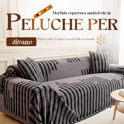 Copridivano in Peluche 🛋️✨🧺 Morbido peluche al tatto, con fondo antiscivolo e lavabile in lavatrice, protegge il divano da macchie e usura e conserva un ambiente di relax confortevole ogni giorno.