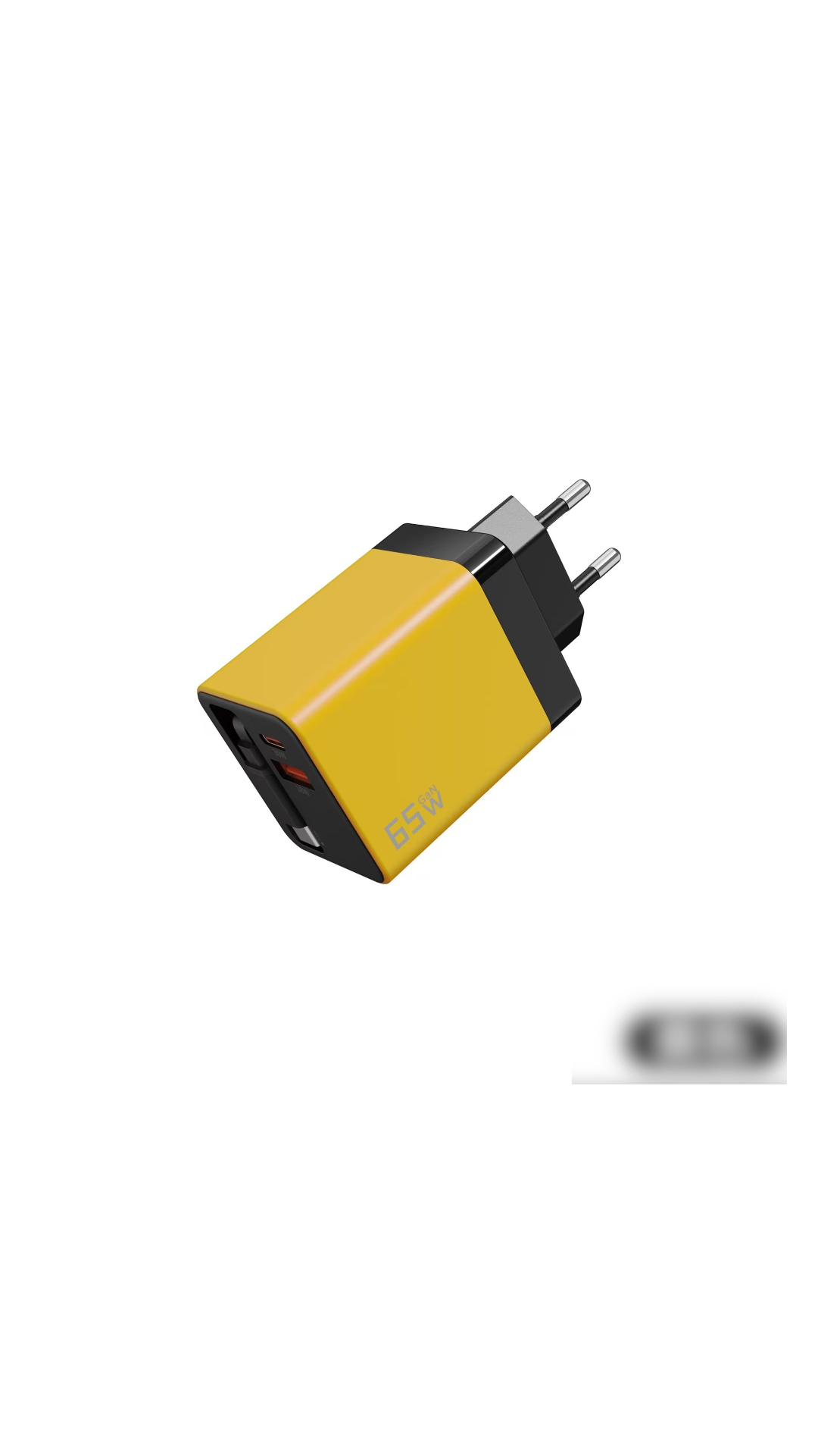 ✨⚡ Caricabatterie GaN 3 in 1, caricabatterie rapido da 65 W per smartphone con cavo Type-C e 2 porte USB
