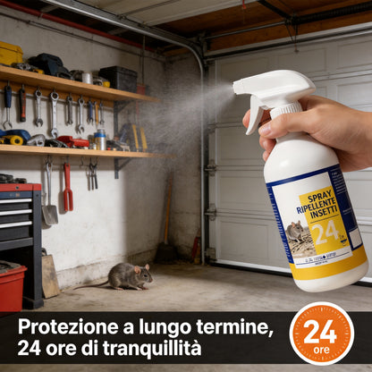 Spray Universale Anti-Roditore 📦🔧⏳ Formula versatile, spray pronto all’uso, crea una barriera duratura per allontanare i roditori da magazzino e auto, protegge cavi e merci evitando costose riparazioni.