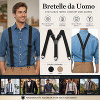 Bretelle da uomo con schiena X/Y e ganci 🧵🔗💪