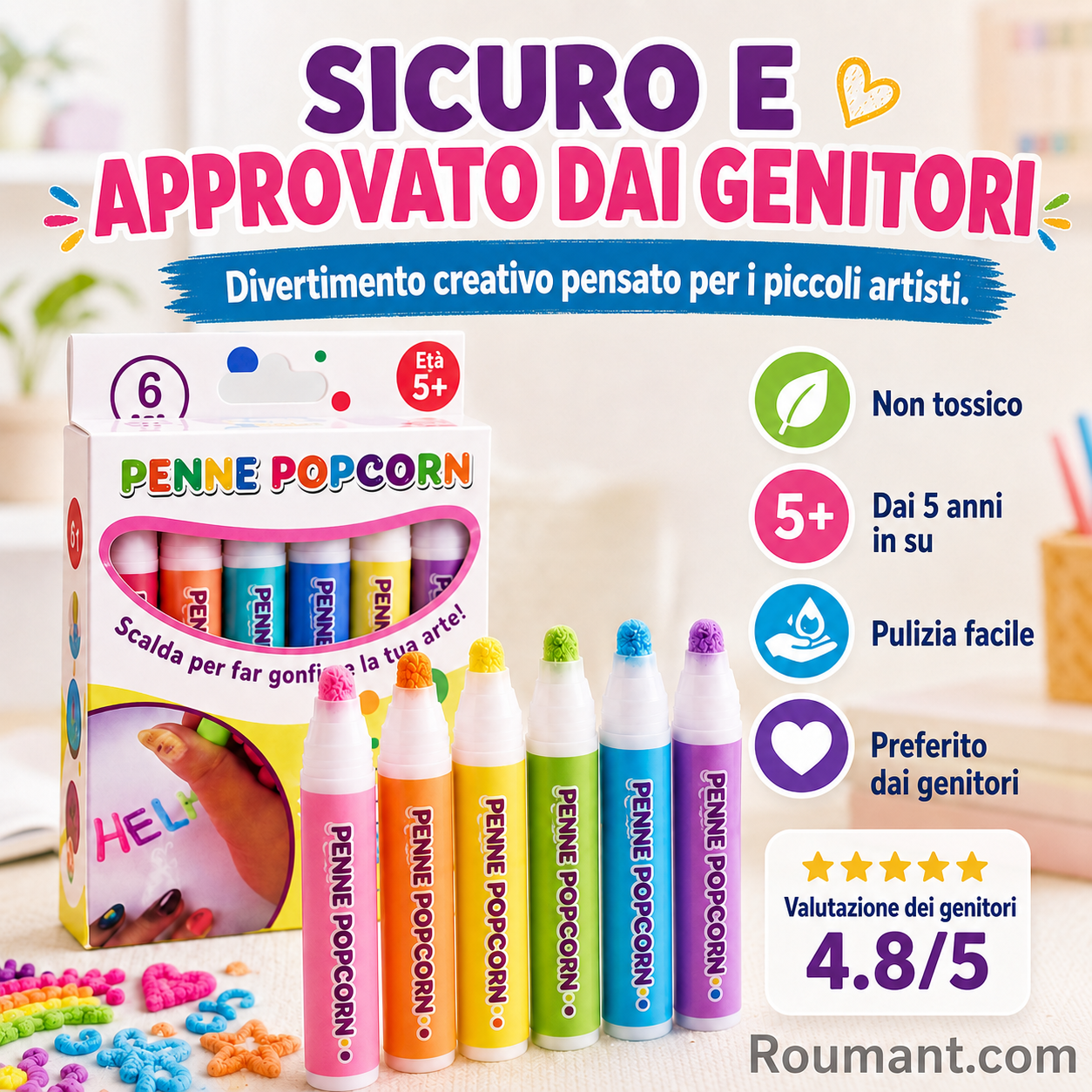 🎁Penne da disegno fai da te con popcorn a bolle