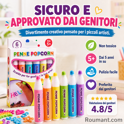 🎁Penne da disegno fai da te con popcorn a bolle