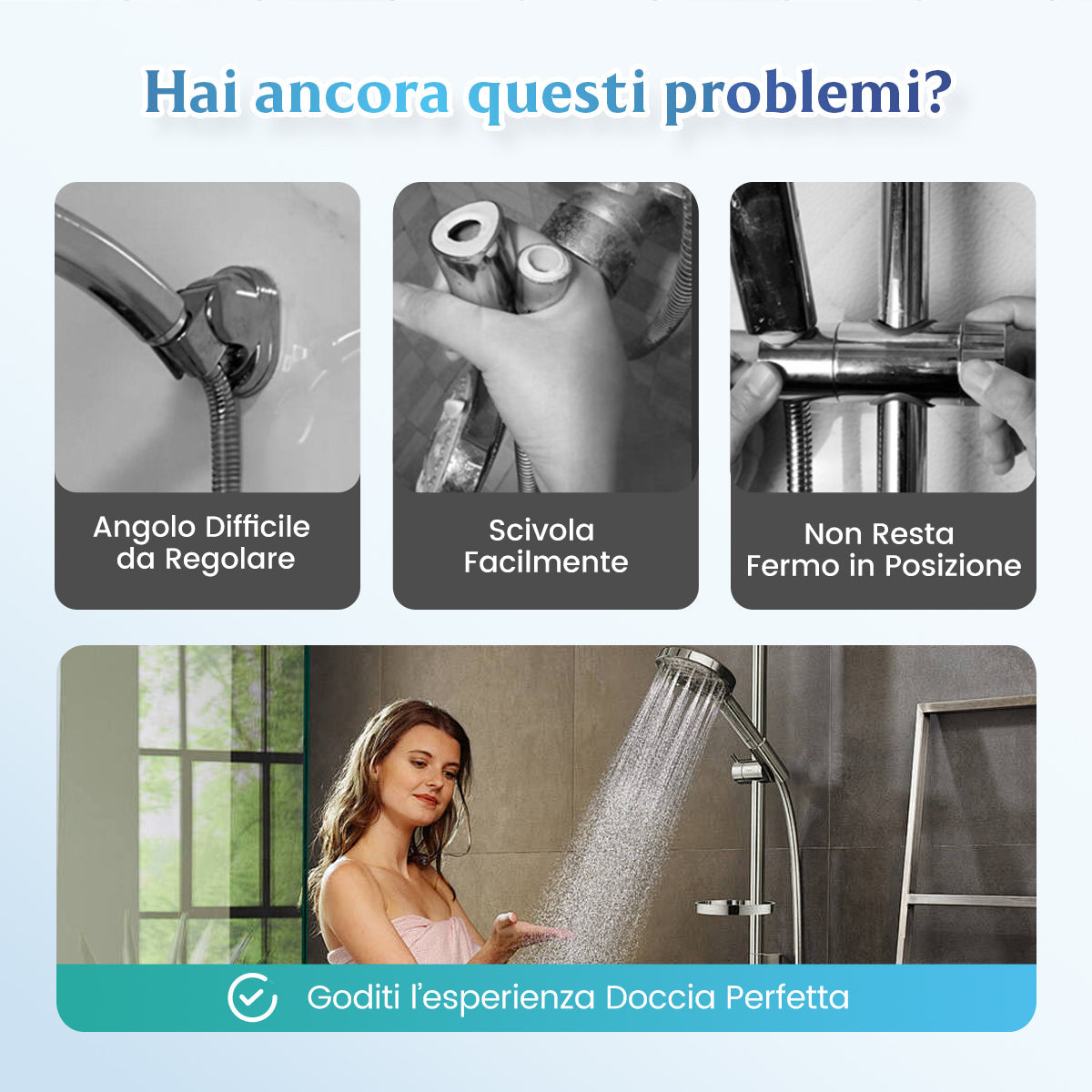 Supporto per doccetta senza trapano 🚿👨‍👩‍👧🛁