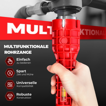 Chiave a bussola domestica a doppia testa 16 in 1 🛠️🏠💧 Strumento multifunzione che raggiunge gli spazi ristretti sotto i lavabi, non graffa le finiture cromate e permette di montare e smontare rubinetti senza chiamare un tecnico esterno.