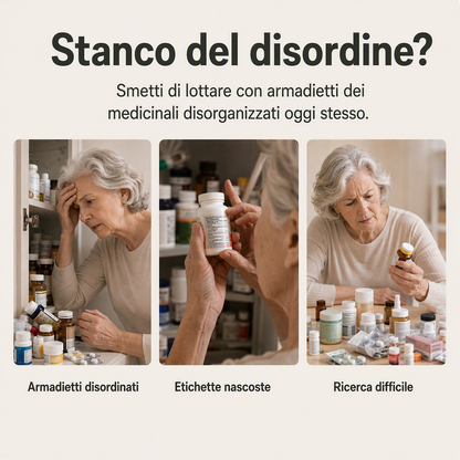 ⏳ SCONTO 50% LIMITATO! 🩺 Organizer per Medicinali Estensibile 24,5–43cm! ✅ Migliaia di recensioni verificate! 💊Trasparente con scomparti separati, adatto a ogni cassetto domestico🗄️!