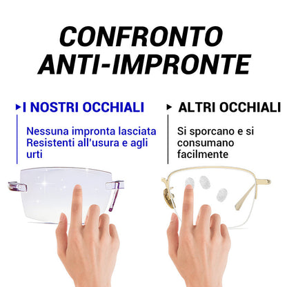Occhiali da Lettura a Doppio Uso con Lenti in Zaffiro ad Alta Durezza e Protezione Luce Blu