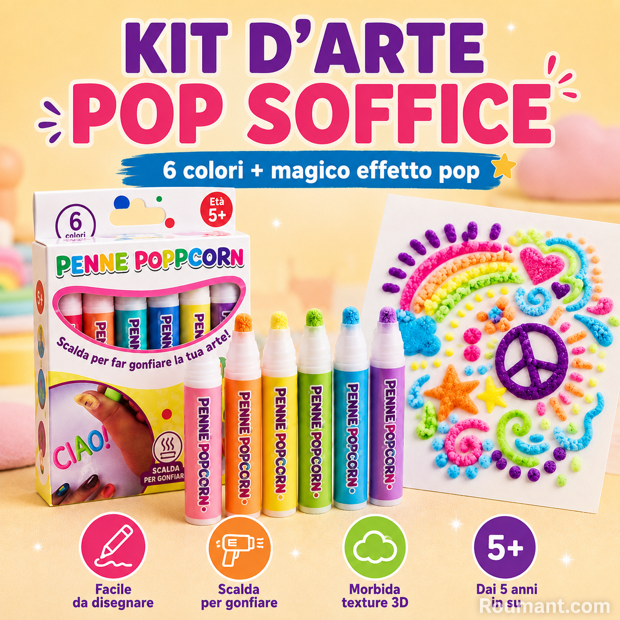 🎁Penne da disegno fai da te con popcorn a bolle