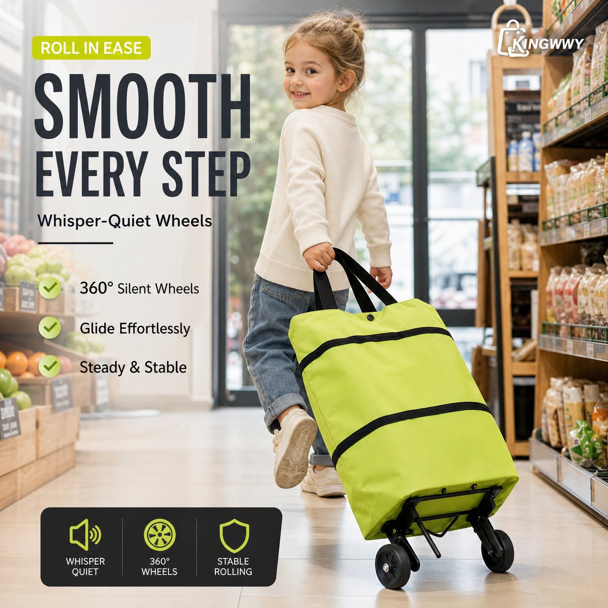 📢📢50% DI SCONTO!! ⏰Carrello della Spesa Pieghevole 2 in 1