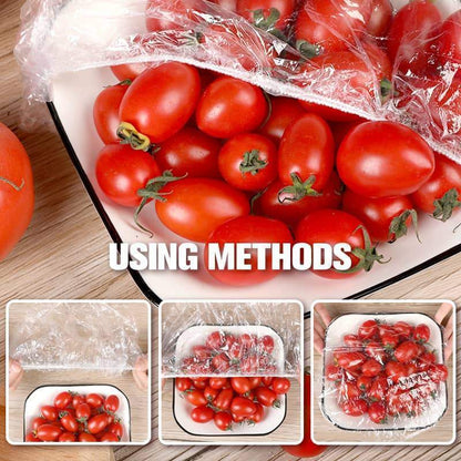 🧴🍲 Coperture elastiche per alimenti – confezione multipla da 100 pezzi – mantieni il cibo fresco e protetto! 🔄🥗✨
