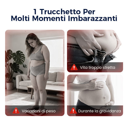 🎀Bottone Estensore per Vita con Molla in Metallo 👖✨🧘 Realizzato in metallo resistente, si applica senza cuciture e aggiunge elasticità alla vita dei pantaloni, mantenendo un aspetto discreto per indossare i capi preferiti senza sensazioni di tensione.