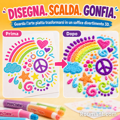 🎁Penne da disegno fai da te con popcorn a bolle
