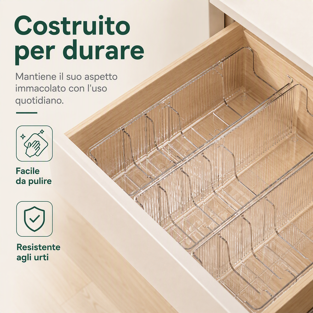 ⏳ SCONTO 50% LIMITATO! 🩺 Organizer per Medicinali Estensibile 24,5–43cm! ✅ Migliaia di recensioni verificate! 💊Trasparente con scomparti separati, adatto a ogni cassetto domestico🗄️!