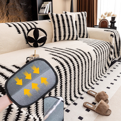 Copridivano in Peluche 🛋️✨🧺 Morbido peluche al tatto, con fondo antiscivolo e lavabile in lavatrice, protegge il divano da macchie e usura e conserva un ambiente di relax confortevole ogni giorno.