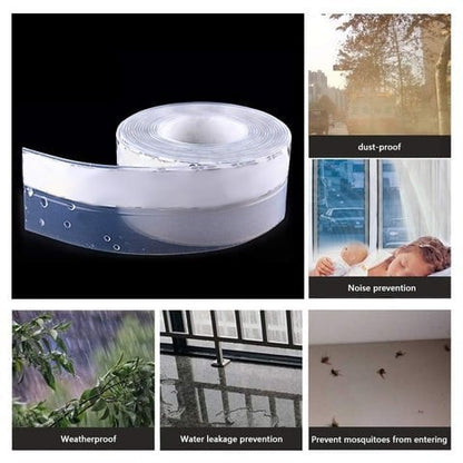 🚪 Guarnizione Adesiva in Silicone per Porte e Finestre (5m) | Isolamento Termico, Acustico, Antispifferi e Polvere | Flessibile Ritagliabile per Sottoporta e Infissi 🏠