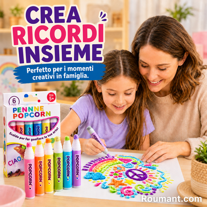🎁Penne da disegno fai da te con popcorn a bolle