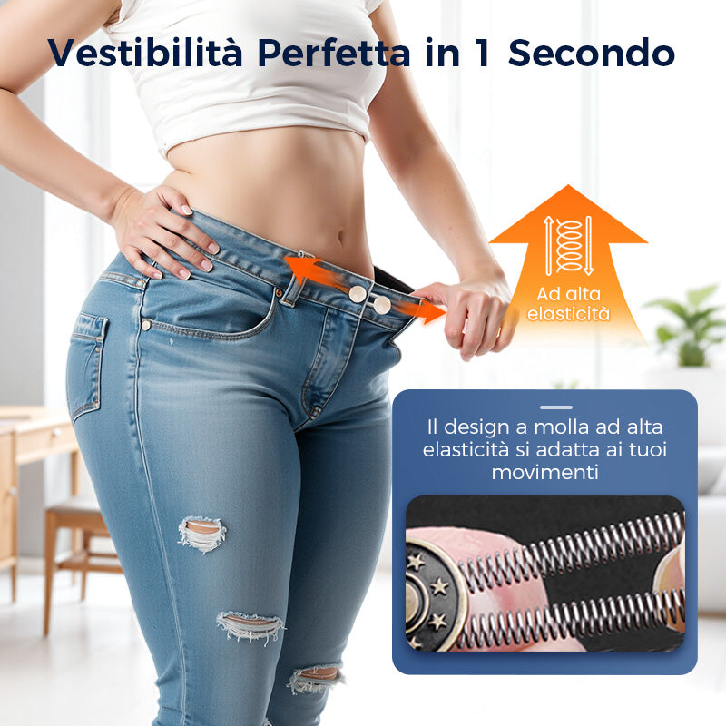 🎀Bottone Estensore per Vita con Molla in Metallo 👖✨🧘 Realizzato in metallo resistente, si applica senza cuciture e aggiunge elasticità alla vita dei pantaloni, mantenendo un aspetto discreto per indossare i capi preferiti senza sensazioni di tensione.