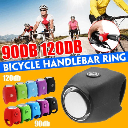 🚲 Clacson Elettronico per Bici 🔊🎵⚖️ Con volume fino a 120 dB e 6 modalità sonore selezionabili, è impermeabile e leggero 38 g, si fissa senza attrezzi per segnalare chiaramente la tua presenza nel traffico durante le pedalate.