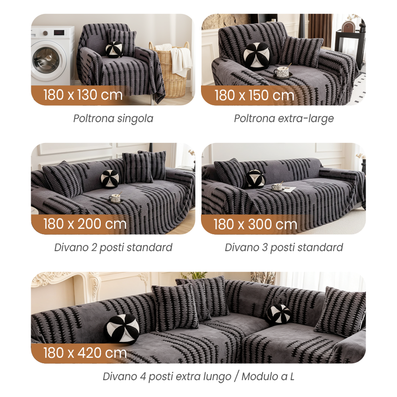 Copridivano in Peluche 🛋️✨🧺 Morbido peluche al tatto, con fondo antiscivolo e lavabile in lavatrice, protegge il divano da macchie e usura e conserva un ambiente di relax confortevole ogni giorno.