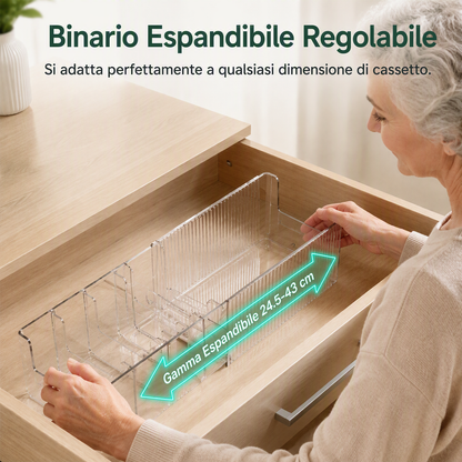 ⏳ SCONTO 50% LIMITATO! 🩺 Organizer per Medicinali Estensibile 24,5–43cm! ✅ Migliaia di recensioni verificate! 💊Trasparente con scomparti separati, adatto a ogni cassetto domestico🗄️!