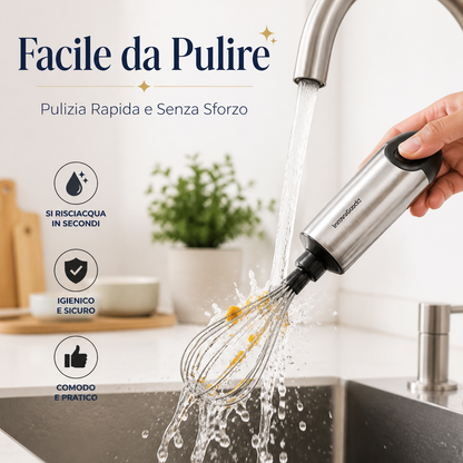 Frusta a mano semiautomatica in acciaio inox 🥄🥚🤚