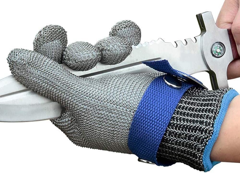 🧤50% DI SCONTO ORA! Guanto antitaglio in maglia metallica in acciaio inox, guanto in rete metallica A9 con il massimo livello di protezione dai tagli, guanto da lavoro protettivo per macellai, cuochi, taglio della carne e lavorazione degli alimenti