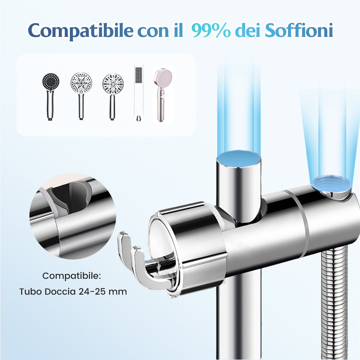Supporto per doccetta senza trapano 🚿👨‍👩‍👧🛁