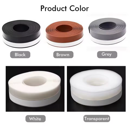 🚪 Guarnizione Adesiva in Silicone per Porte e Finestre (5m) | Isolamento Termico, Acustico, Antispifferi e Polvere | Flessibile Ritagliabile per Sottoporta e Infissi 🏠