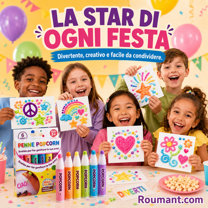 🎁Penne da disegno fai da te con popcorn a bolle