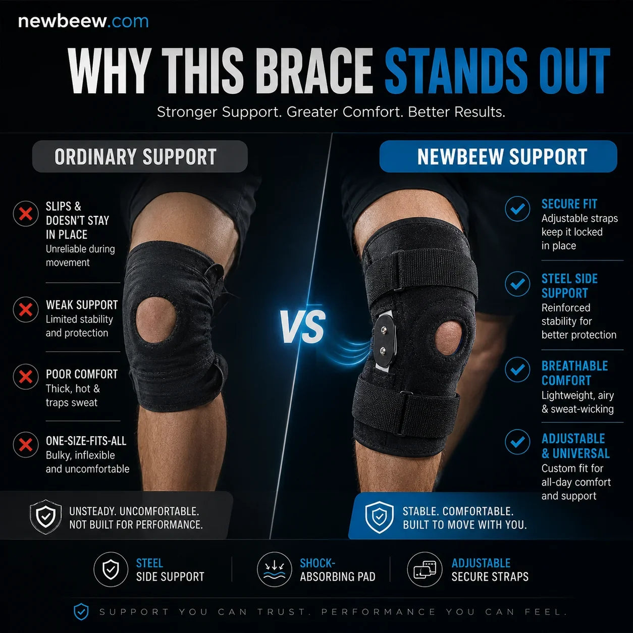 🦵 Ginocchiera Traspirante e Regolabile – Supporto Articolare Leggero per Sport e Vita Quotidiana, Comfort Ottimale 🏃‍♂️📦