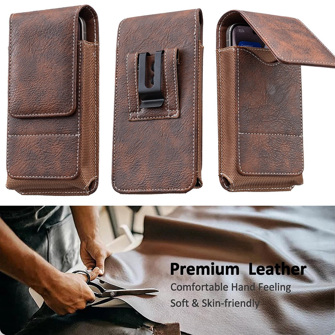 ❄️Sconto estivo del 50%!📱Portacellulare da cintura con chiusura magnetica – Robusto porta-smartphone con clip, passante per cintura e scomparto per carte