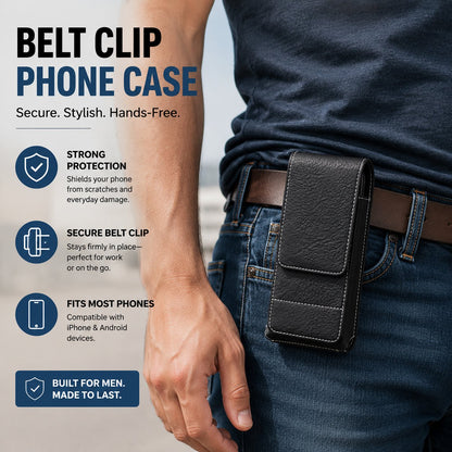 ❄️Sconto estivo del 50%!📱Portacellulare da cintura con chiusura magnetica – Robusto porta-smartphone con clip, passante per cintura e scomparto per carte