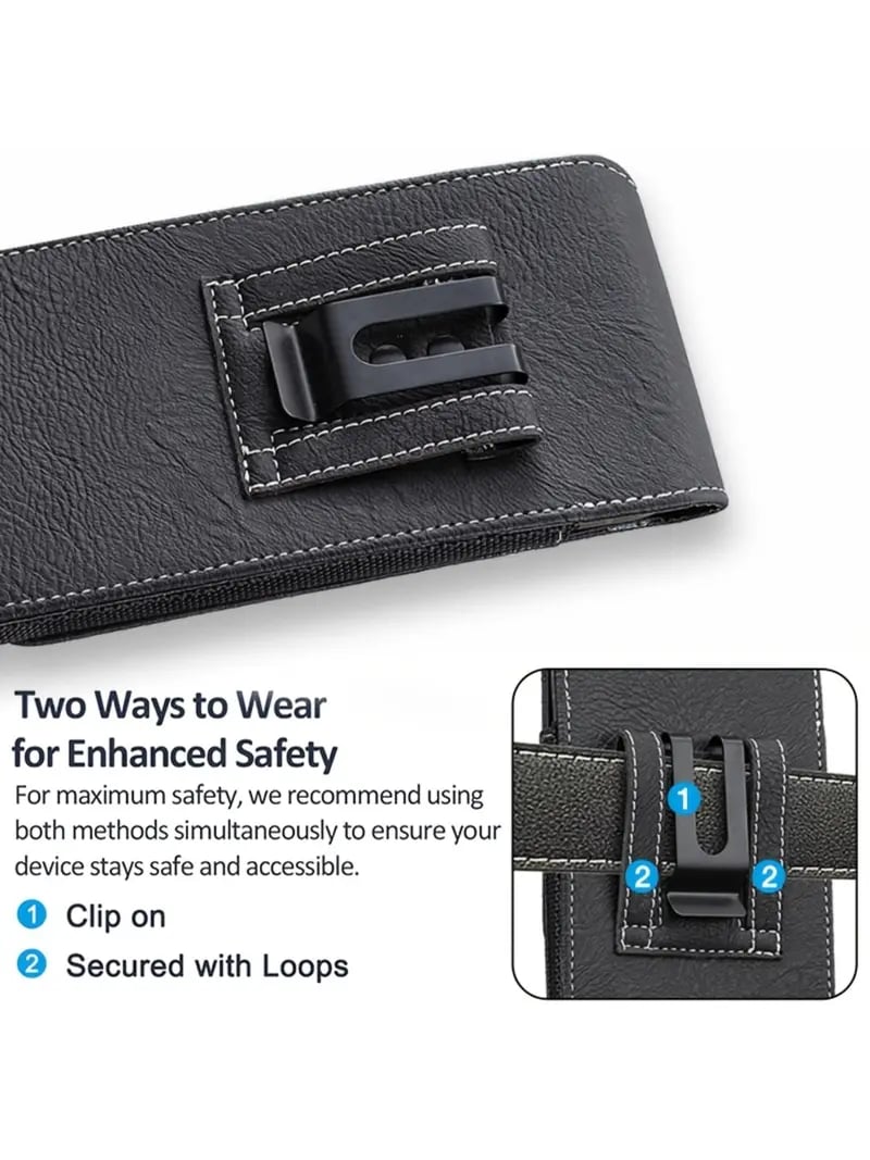 ❄️Sconto estivo del 50%!📱Portacellulare da cintura con chiusura magnetica – Robusto porta-smartphone con clip, passante per cintura e scomparto per carte