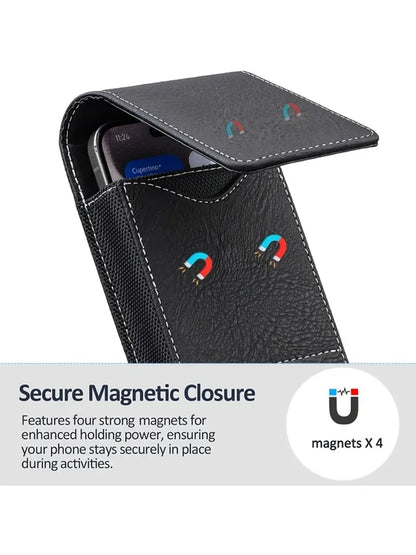 ❄️Sconto estivo del 50%!📱Portacellulare da cintura con chiusura magnetica – Robusto porta-smartphone con clip, passante per cintura e scomparto per carte