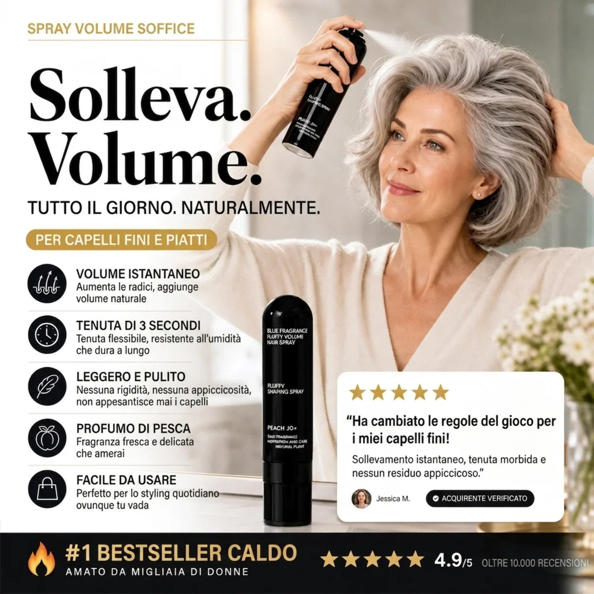 Spray Volumizzante Leggero 🍑