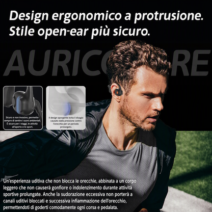 🗣️ Cuffie Open-Ear Leggere – Bluetooth 5.3 & Microfono Dual-DSP – Riduzione del Rumore & 11h di Autonomia per Chiamate, Passeggiate e Lavoro 🏃