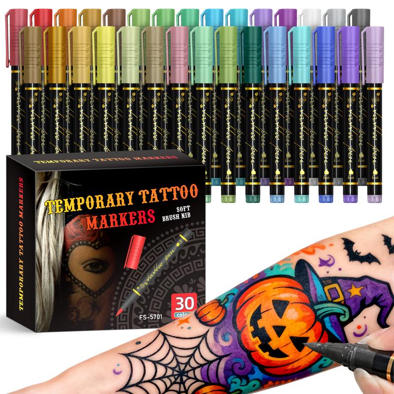 Set di pennarelli per tatuaggi temporanei in 10/15 colori 🖊️