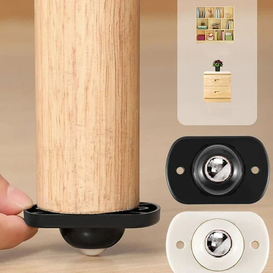 🥳Ruote Adesive Universali 🔘⚙️🩹 Con rotazione a 360 gradi e scorrimento silenzioso, queste carrucole in ABS si incollano senza forature e ti permettono di spostare facilmente scatole pesanti durante le pulizie personali.