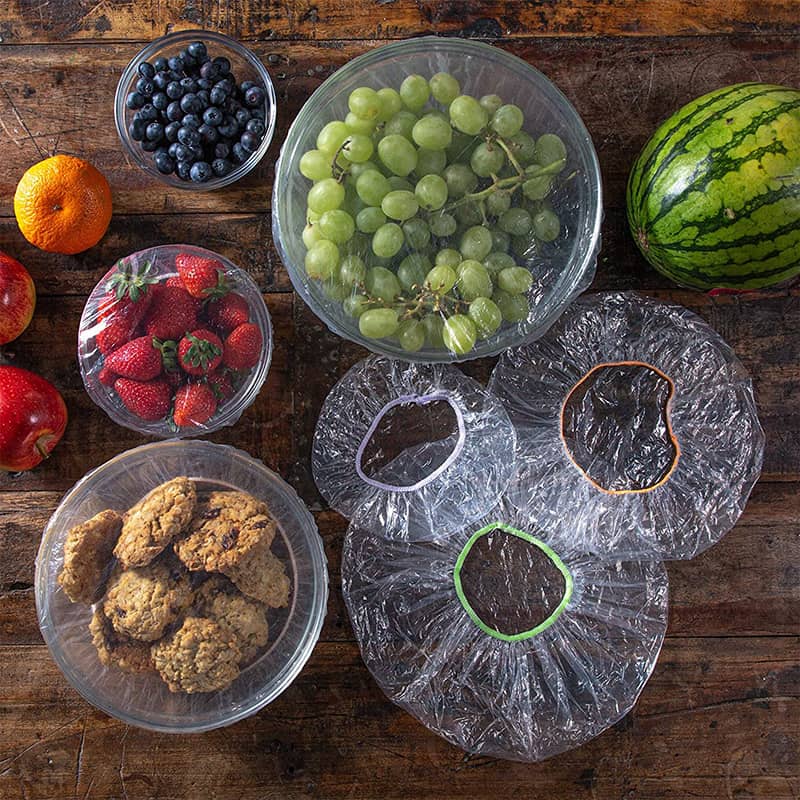 🧴🍲 Coperture elastiche per alimenti – confezione multipla da 100 pezzi – mantieni il cibo fresco e protetto! 🔄🥗✨