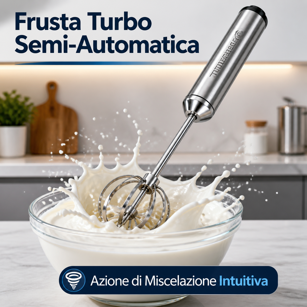 🔥 50% di sconto! 🥚🍳 Frusta a mano semiautomatica in acciaio inox 🔧✨