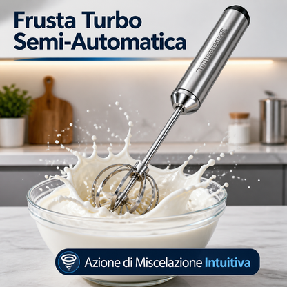 Frusta a mano semiautomatica in acciaio inox 🥄🥚🤚
