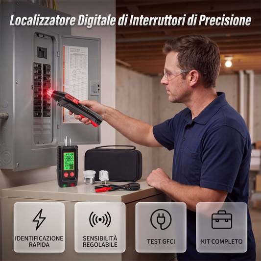 🔌 60% DI SCONTO! ⚡ Cercacircuiti Digitale & Tester per Prese – Trova fusibili e testa le prese in secondi – Sicuro e preciso per il fai-da-te 🛠️
