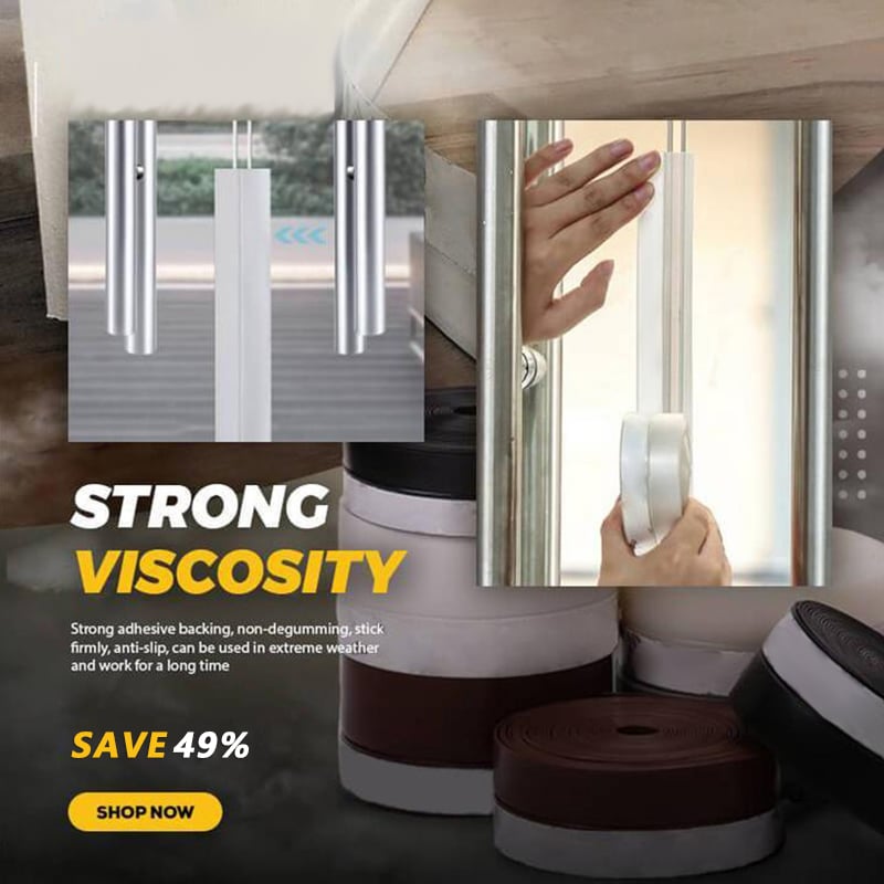 🚪 Guarnizione Adesiva in Silicone per Porte e Finestre (5m) | Isolamento Termico, Acustico, Antispifferi e Polvere | Flessibile Ritagliabile per Sottoporta e Infissi 🏠